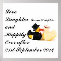 Love Laughter Wedding Ducks