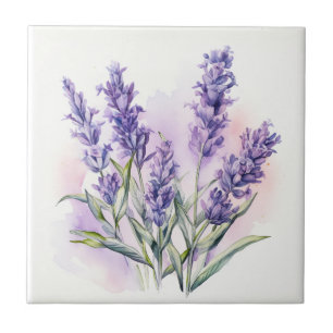 Love Lavender flowers Ceramic Tile