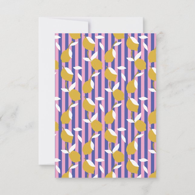 Love Lemonade Flat Thank You Card (Back)