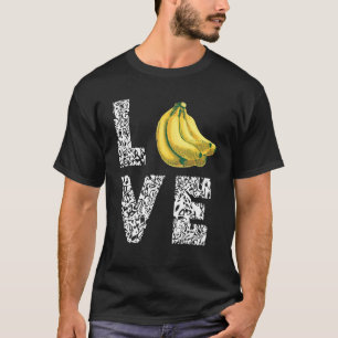Love Leopard Banana Vegan Food Summer Fruit Vegeta T-Shirt