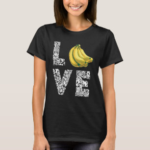 Love Leopard Banana Vegan Food Summer Fruit Vegeta T-Shirt