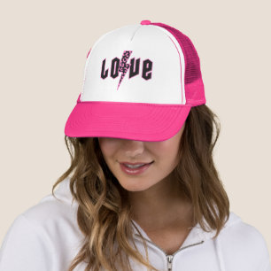 Love Leopard Print Lightning Trucker Hat