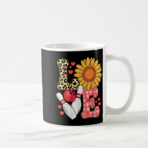 Love Leopard Sunflower Bowling Valentine Bowling P Coffee Mug