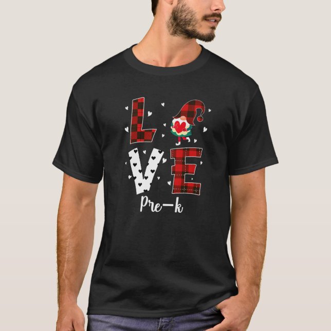 Love Leopard Teacher 100 Days Of Gnomes Lovers Pre T-Shirt (Front)