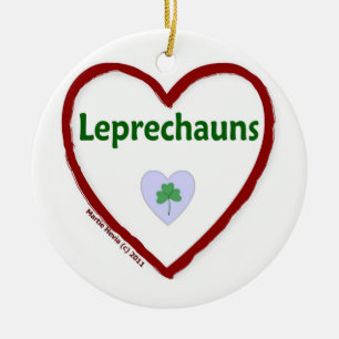 Love Leprechauns Ceramic Ornament