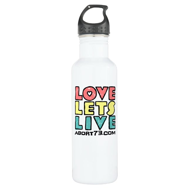 Love Lets Live (Alternate) / Abort73.com 710 Ml Water Bottle (Front)