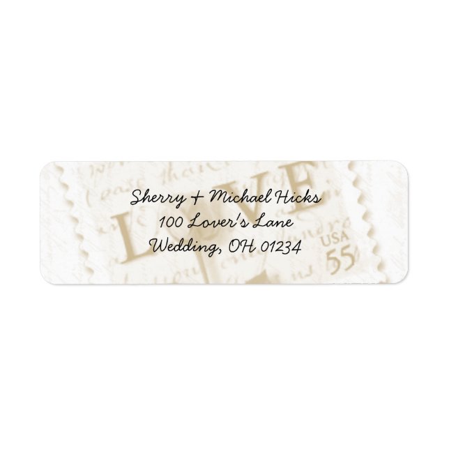 Love Letter Address Labels (Front)