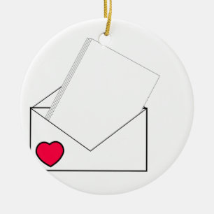 Love Letter Ceramic Ornament