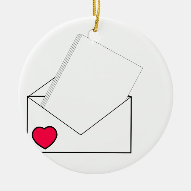 Love Letter Ceramic Ornament (Front)