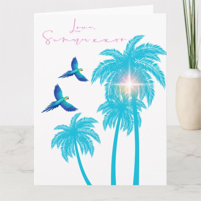 Love Letter Design - Love, Summer xxoo Card (Front)