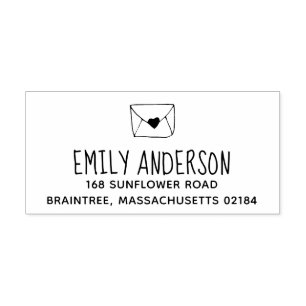 Love Letter Envelope with Sealed Heart Self-inking Stamp