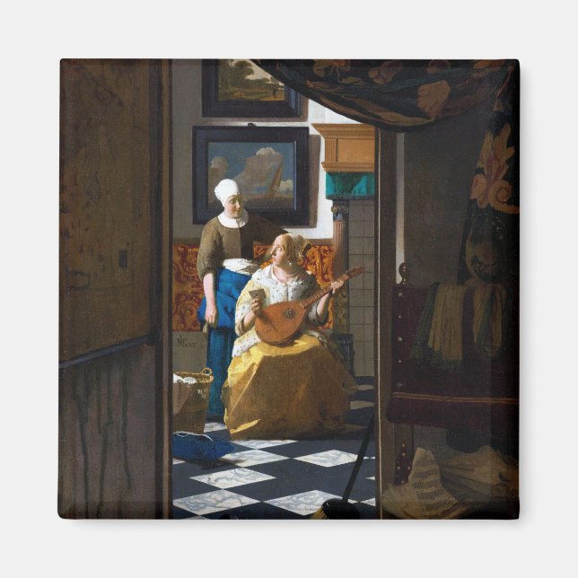 Love Letter, Johannes Vermeer Magnet (Front)