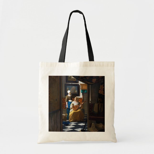 Love Letter, Johannes Vermeer Tote Bag (Front)