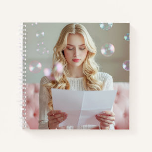Love Letter Reading Teenager -  Notebook