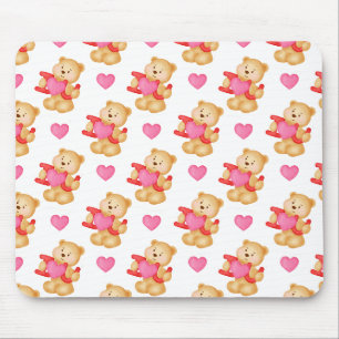 Love Letter Teddy Bear Mouse Pad