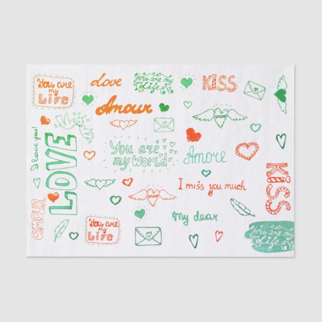 Love Letter Tissue Paper (Front)
