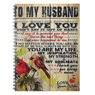 Love Letter To Husband   Special Gift For Man   Notebook