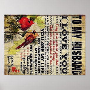 Love Letter To Husband Special Gift For Man Poster