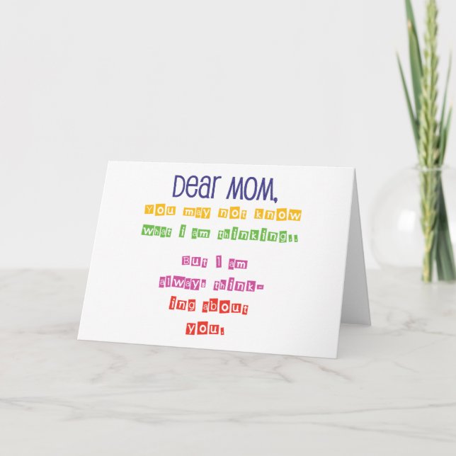 Love letter to Mum Card (Front)