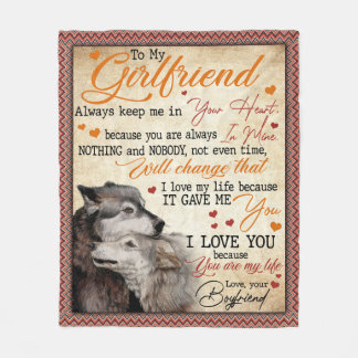 Love Letter To My Girlfriend From Boyfriend Fleece Blanket