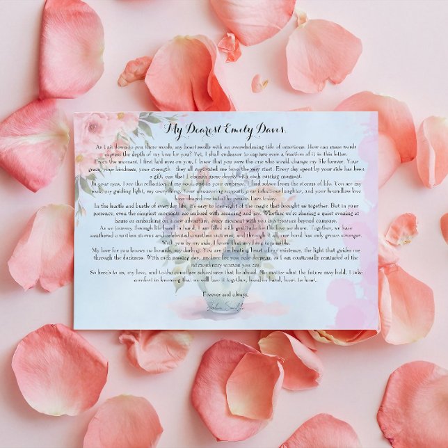 Love Letter to My Wife Card (love letter to my wife, happy anniversary to my wife, i love my wife, the good wife, letter to my wi)