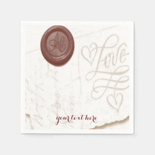 Love Letter Wedding Paper Napkin Set