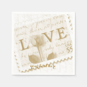 Love Letter Wedding Paper Napkin Set