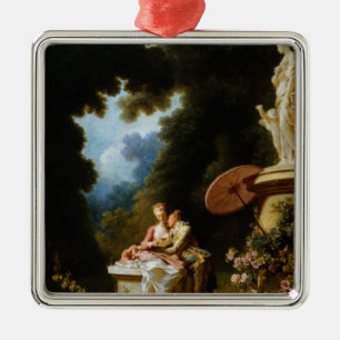 Love Letters by Jean Honore Fragonard Metal Tree Decoration