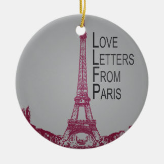Love Letters From Paris Ceramic Tree Decoration