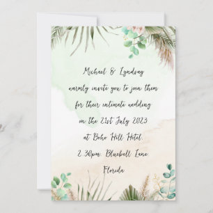 Love Letters Handwritten Nature Vibe Wedding Invitation