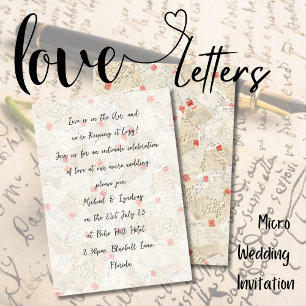 Love Letters MICRO WEDDING Handwritten Romance Invitation