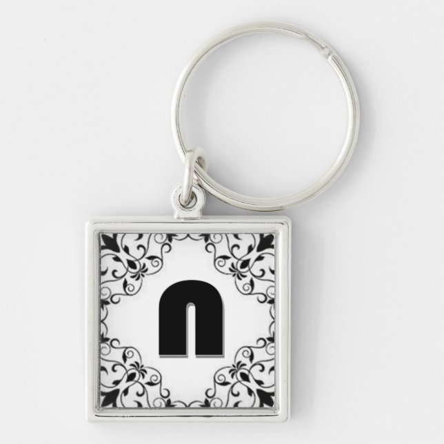 Love Letters "N"  Key Ring (Front)
