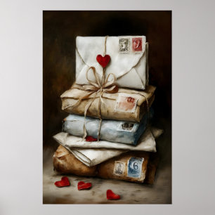 Love Letters Printable Wall Art – Vintage Romantic