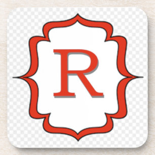 Love Letters "R"  Coaster