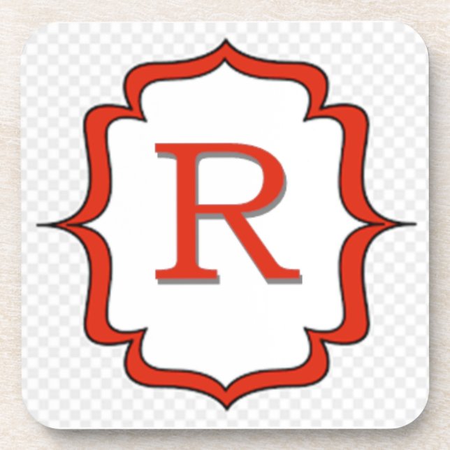 Love Letters "R"  Coaster (Front)