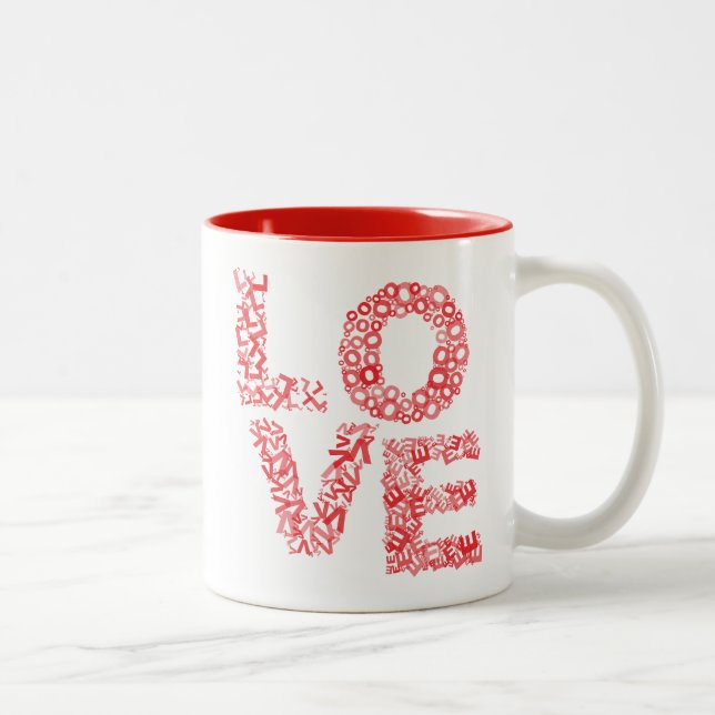 Love Letters-Red Two-Tone Coffee Mug (Right)