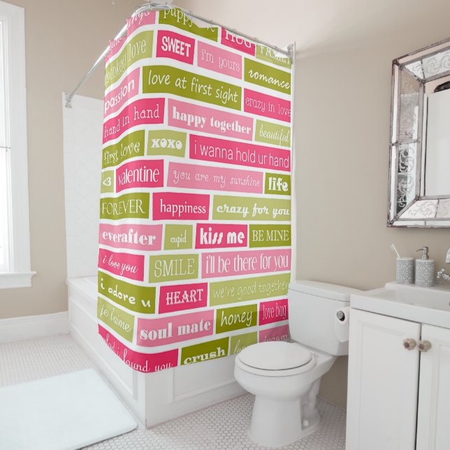 Love Letters Shower Curtain (In Situ)