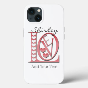 Love Letters with Hearts by Shirley Taylor iPhone 13 Case