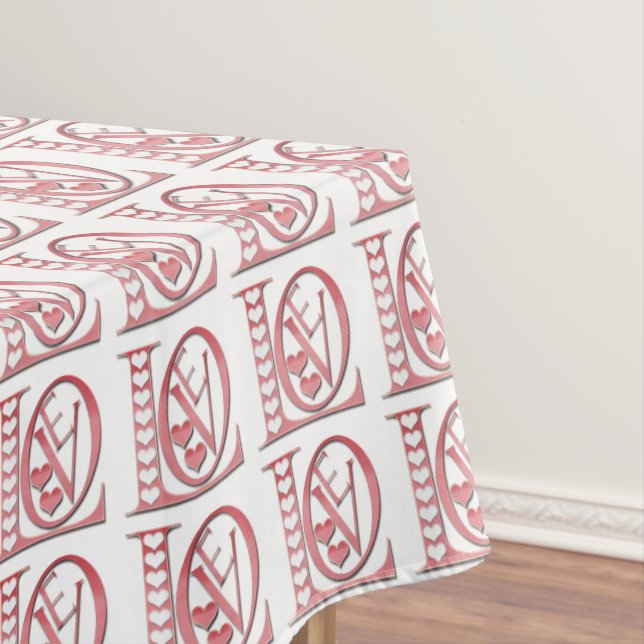 Love Letters With Hearts by Shirley Taylor Tablecloth (In Situ)