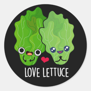 Love Lettuce Funny Veggie Pun  Classic Round Sticker