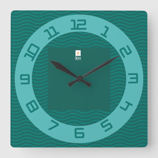 LOVE LEX REDREEN BY MASANSER SQUARE WALL CLOCK (Front)