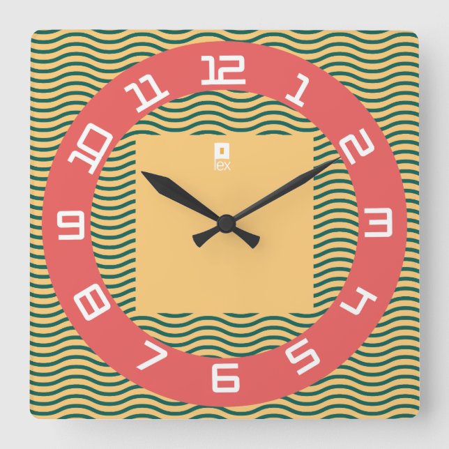 LOVE LEX REDREEN BY MASANSER SQUARE WALL CLOCK (Front)