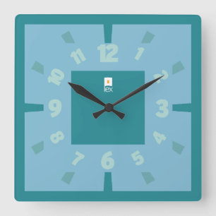 LOVE LEX RELAXING BY MASANSER PIXELAT SQUARE WALL CLOCK