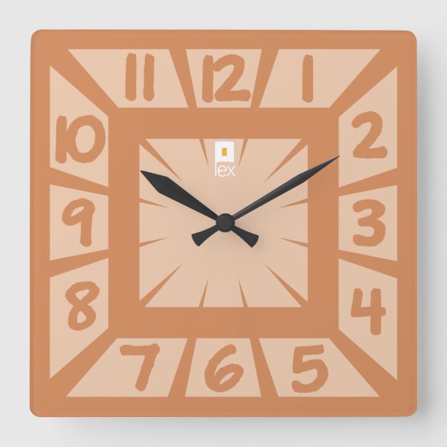 LOVE LEX REVIVAL BY MASANSER PIXELAT SQUARE WALL CLOCK (Front)