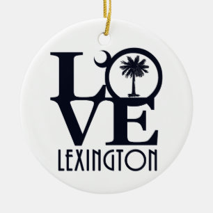 LOVE Lexington SC Ceramic Ornament