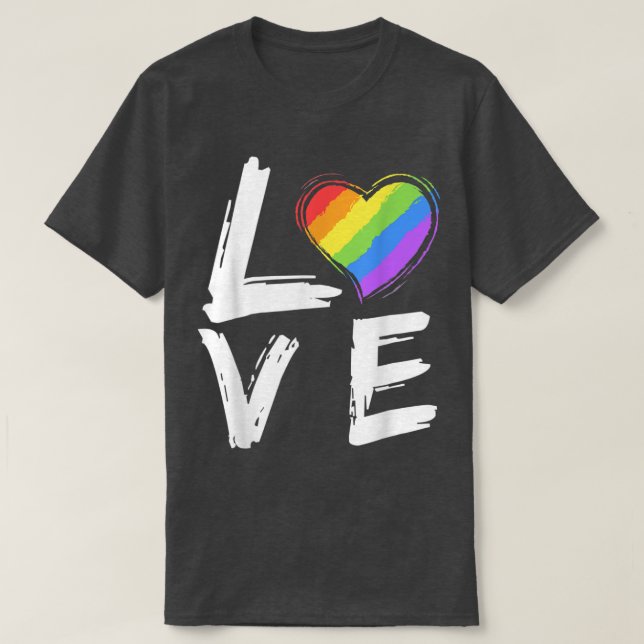 Love LGBT  Pride Gay Lesbian Gifts  T-Shirt (Design Front)