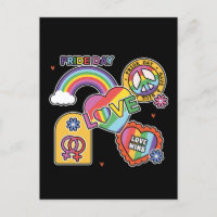 Love. LGBT+Pride. Pride day. Rainbow love.   Card