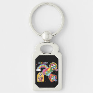 Love. LGBT+Pride. Pride day. Rainbow love. Keycha Key Ring