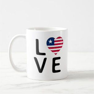 Love - Liberia Flag Coffee Mug
