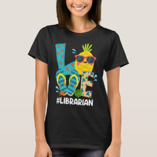 Love Librarian Librarian Christmas In July Summer T-Shirt